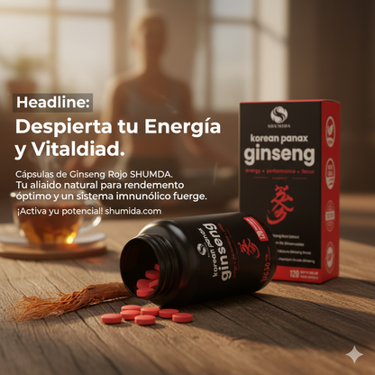 Ginseng Coreano Rojo : Tu Aliado para la Energía, Vitalidad y Rendimiento Óptimo.