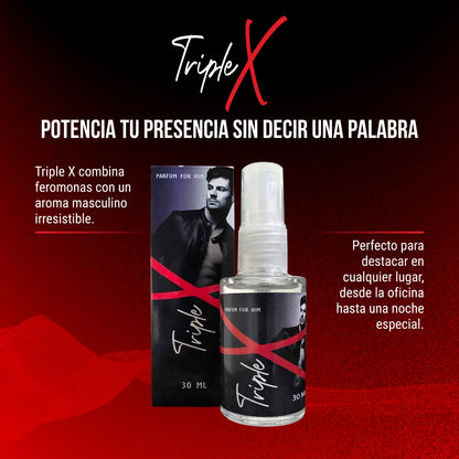 Perfume Triple X – Fragancia Masculina con Feromonas (Inspirada en 212 Heroes C.H)