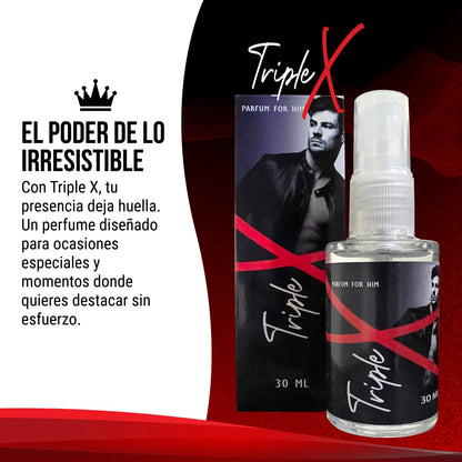 Perfume Triple X – Fragancia Masculina con Feromonas (Inspirada en 212 Heroes C.H)