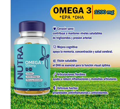 Omega 3 1200mg – Puro, Activo y Libre de Mercurio